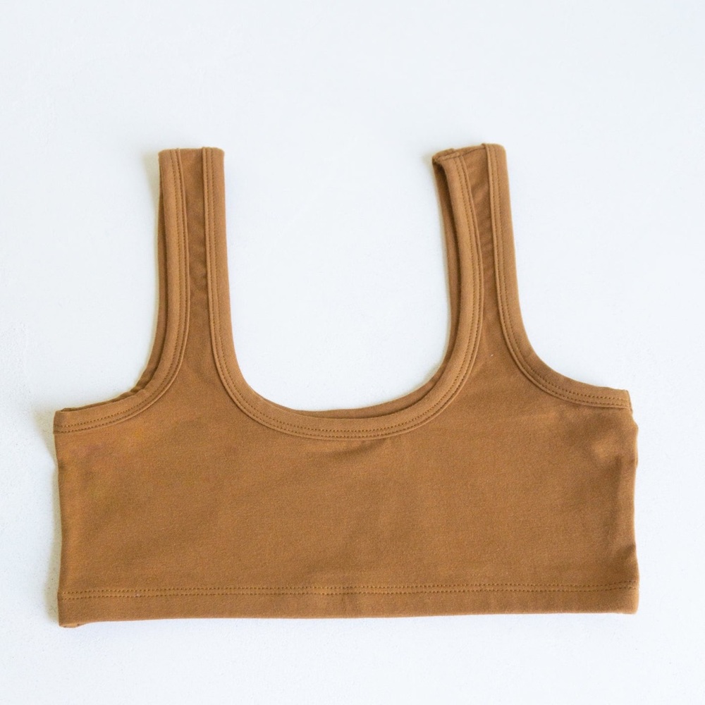 ARQ WIDE STRAP BRA TOFFEE SZ SMALL